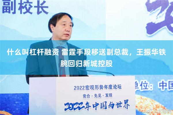 什么叫杠杆融资 雷霆手段移送副总裁，王振华铁腕回归新城控股