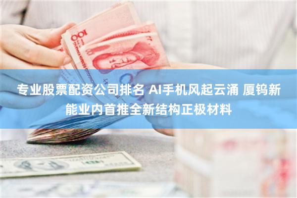 专业股票配资公司排名 AI手机风起云涌 厦钨新能业内首推全新结构正极材料